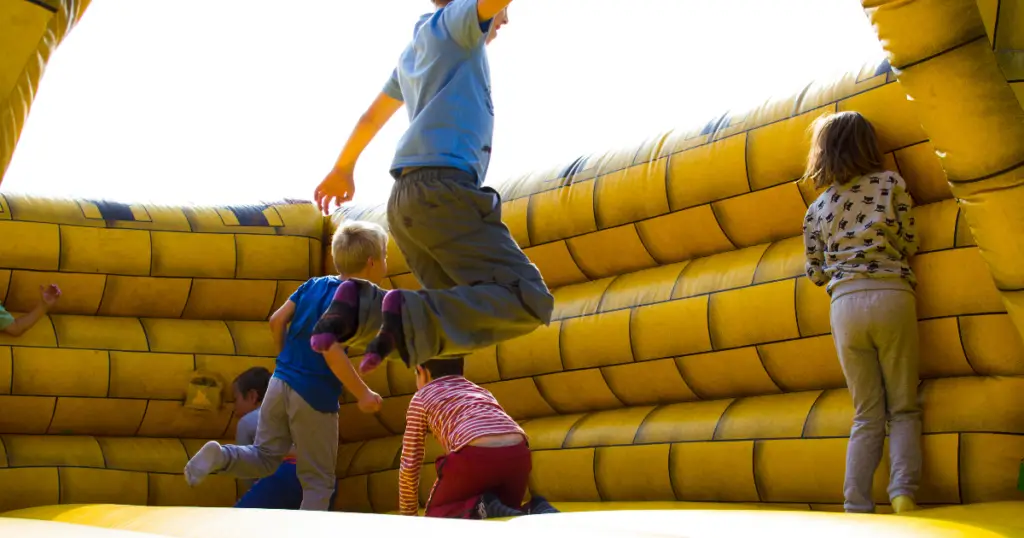 Can bounce houses be used indoors