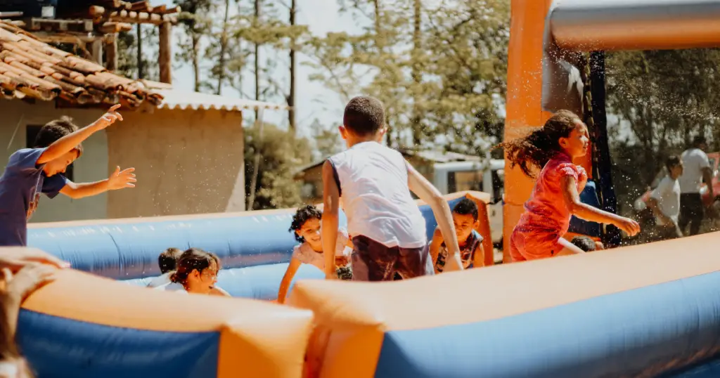 Can bounce houses be used indoors